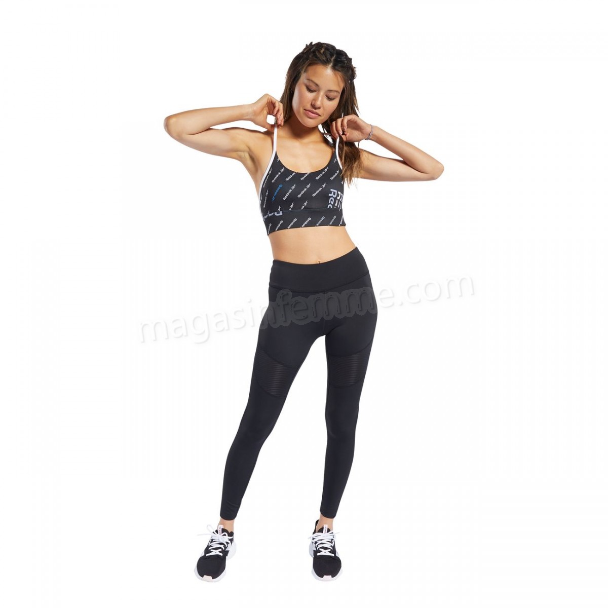 Reebok-Fitness femme REEBOK Brassière Reebok Workout Ready Low-Impact Strappy en solde - -1