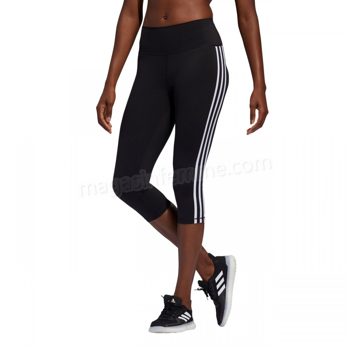 Adidas-Fitness femme ADIDAS Collant femme 3/4 adidas Believe This 3-Stripes en solde - -2