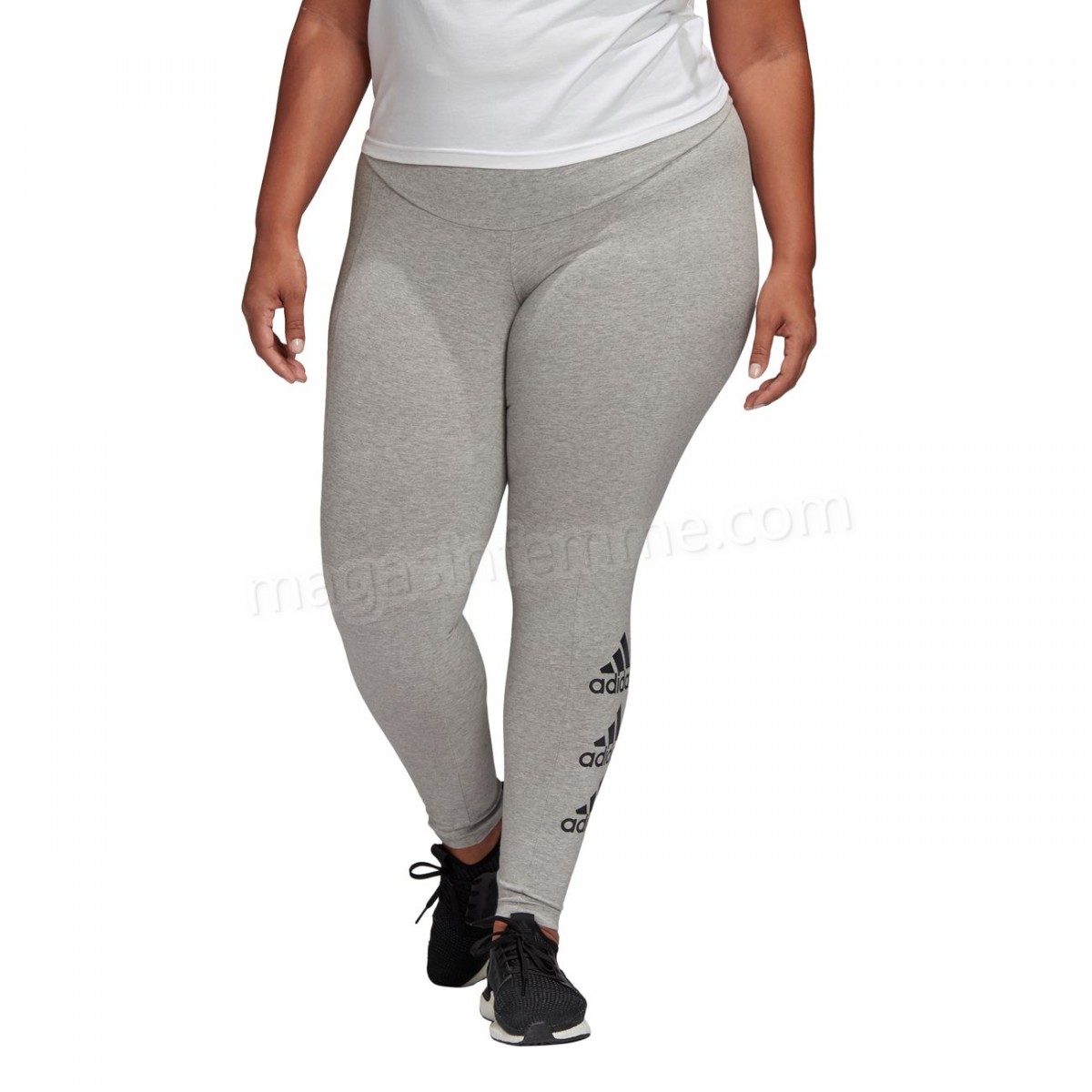 Adidas-Fitness femme ADIDAS Collant femme adidas Stacked Logo en solde - -3