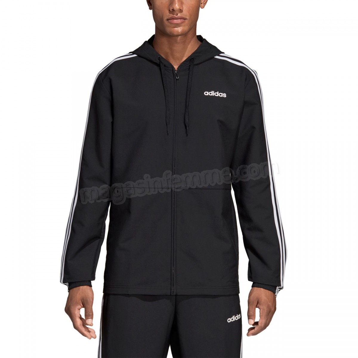 Adidas-Fitness homme ADIDAS Coupe-vent adidas Essentials 3-bandes Woven en solde - -4
