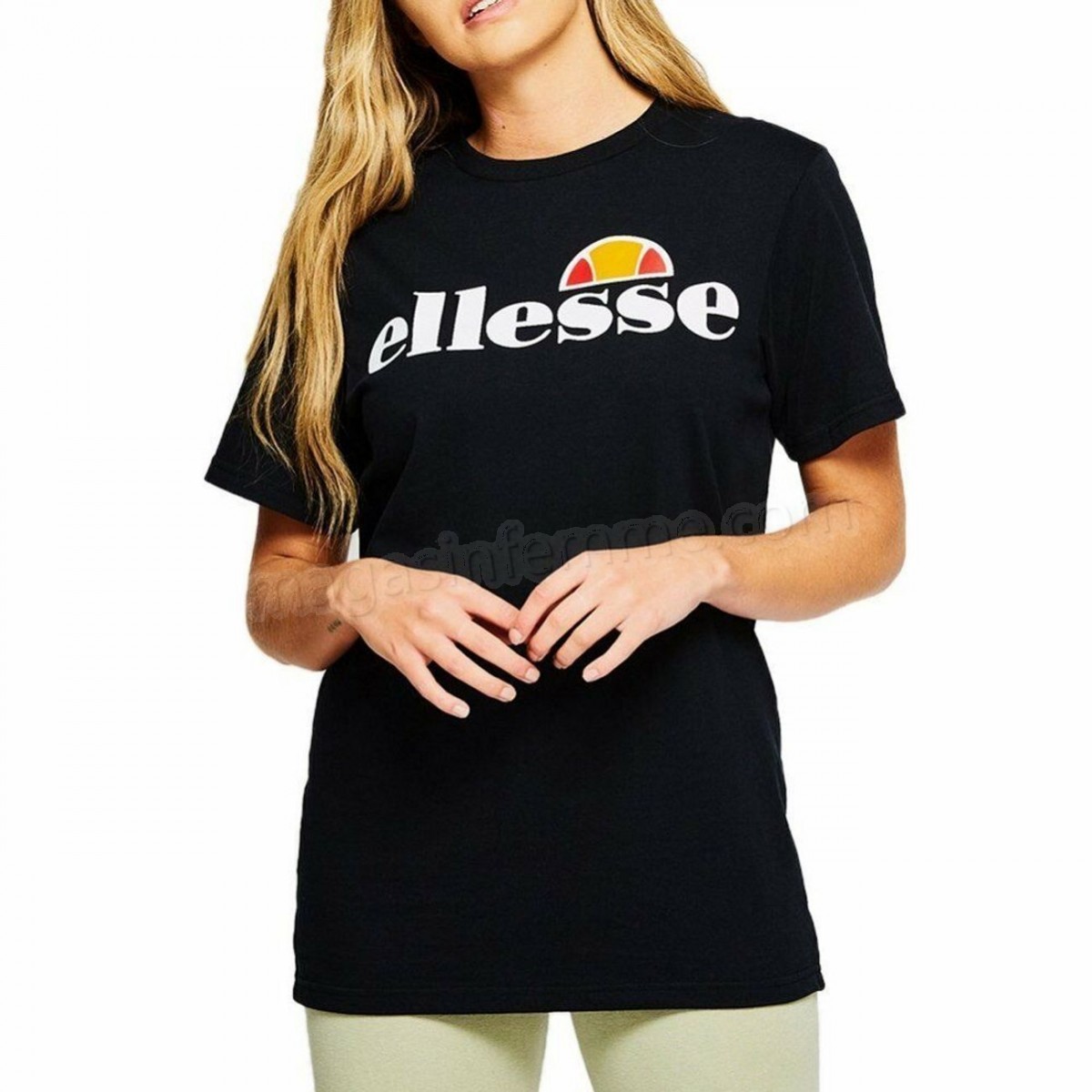 Ellesse-Athlétisme femme ELLESSE Ellesse Heritage Albany Tee-shirt Tee-shirt Mode Femme Pour Femmes - Noir - UK 12 en solde - -2