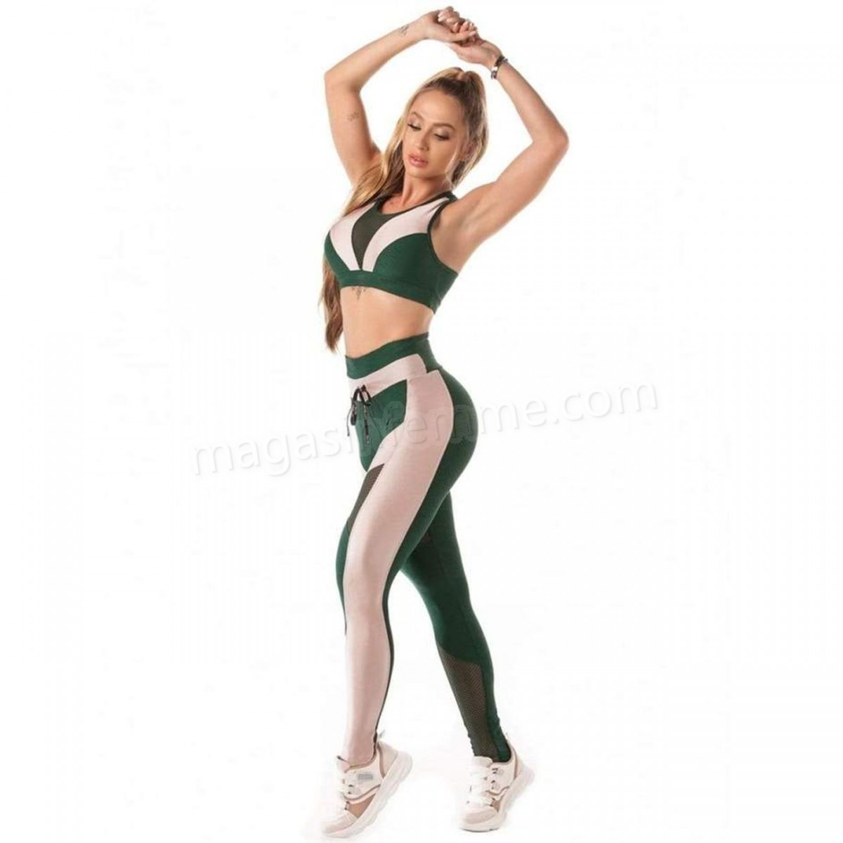 Let's Gym-Musculation femme Let's Gym Legging Femme Botanical Jacquard Let's Gym en solde - -3