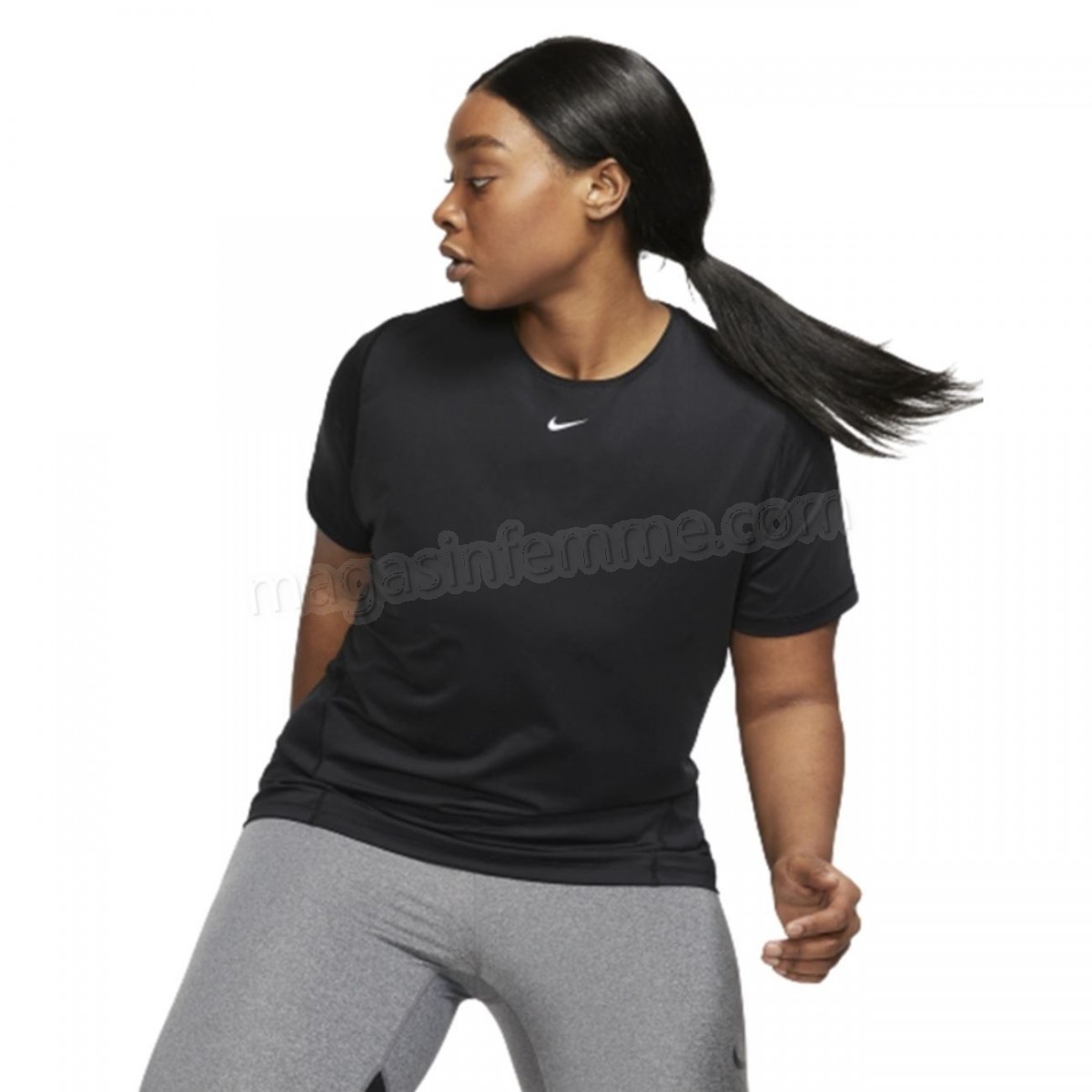 Nike-TEE-SHIRT femme NIKE Nike Pro (grande taille) en solde - -0