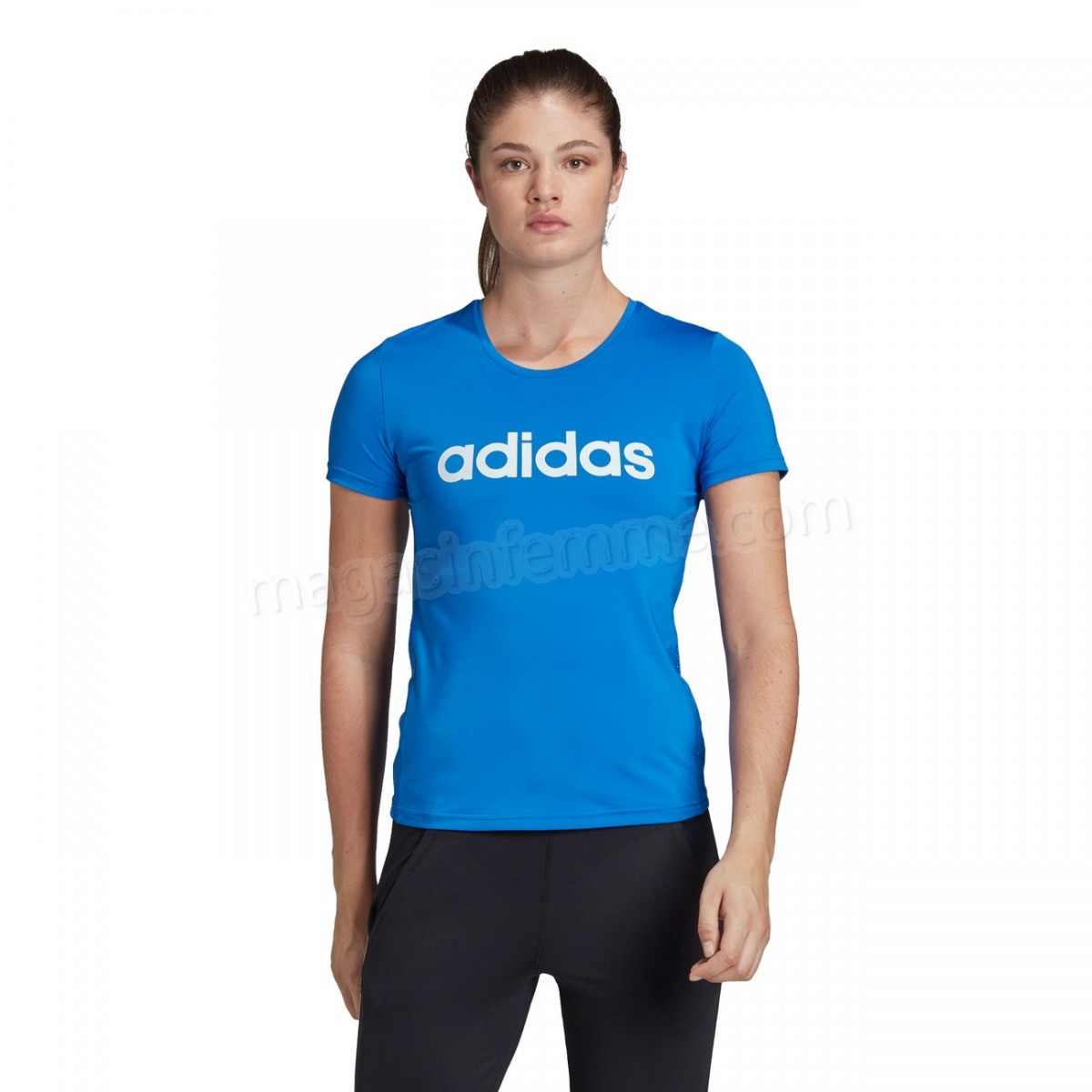 Adidas-Fitness femme ADIDAS T-shirt femme adidas Design 2 Move Logo en solde - -1