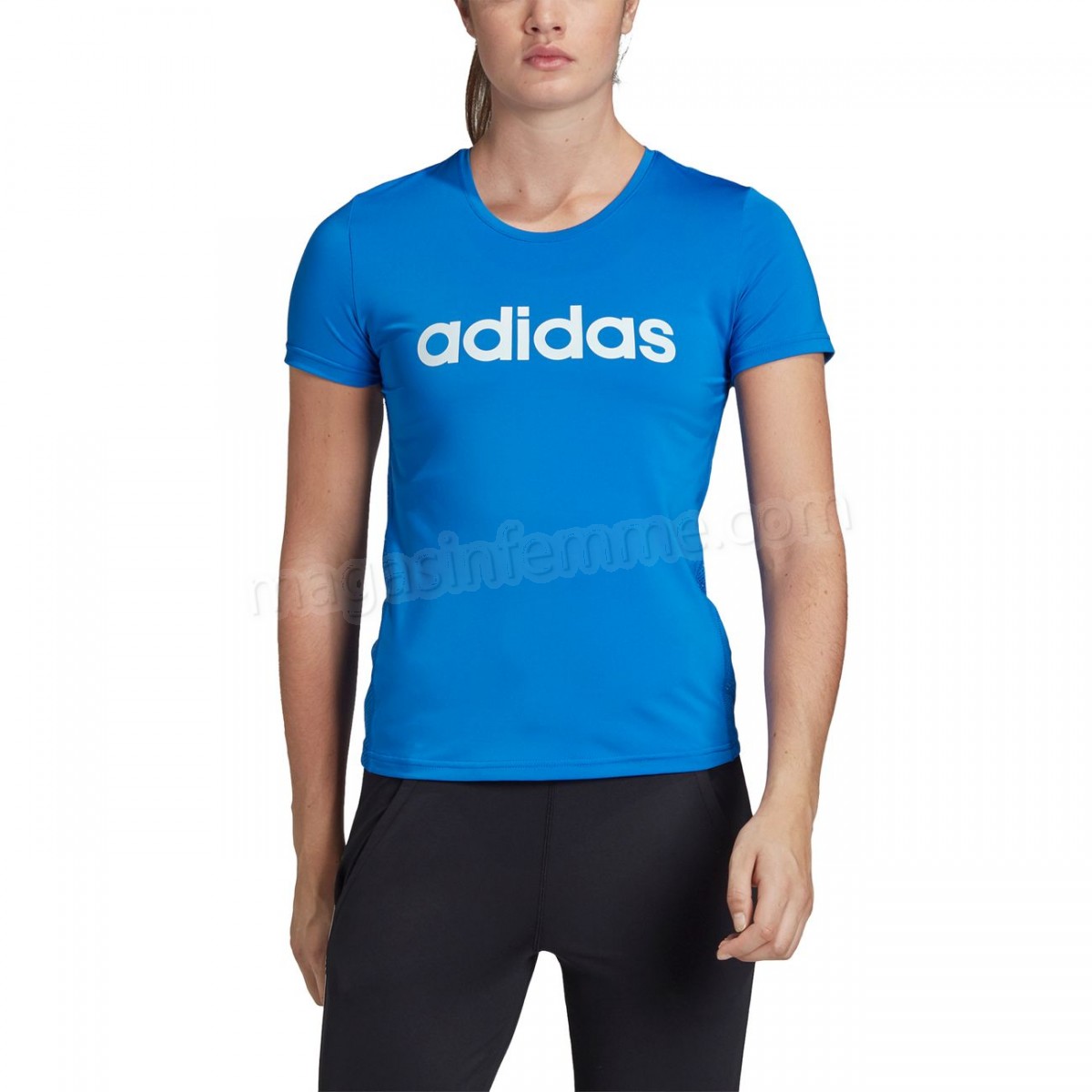 Adidas-Fitness femme ADIDAS T-shirt femme adidas Design 2 Move Logo en solde - -3