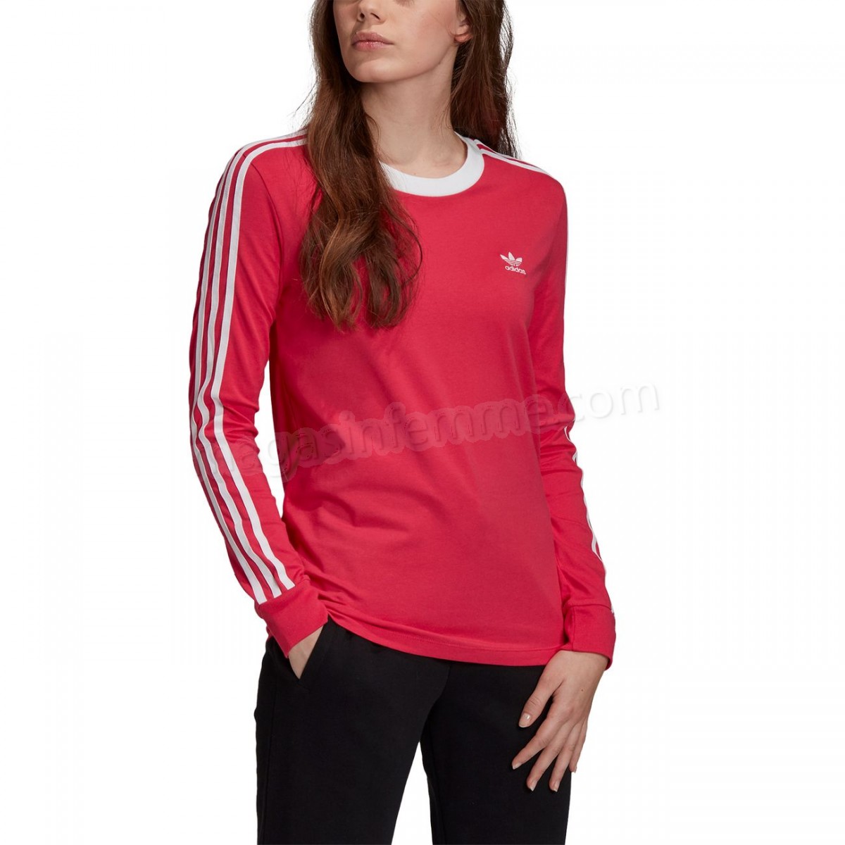 Adidas Originals-Mode- Lifestyle femme ADIDAS ORIGINALS T-shirt femme adidas Originals 3-Bandes en solde - -4