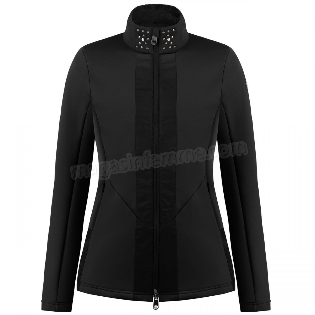 Poivre Blanc-Sports d'hiver femme POIVRE BLANC Veste En Polaire Poivre Blanc Hybrid Stretch Fleece Jacket 1702 Black Femme en solde - -0