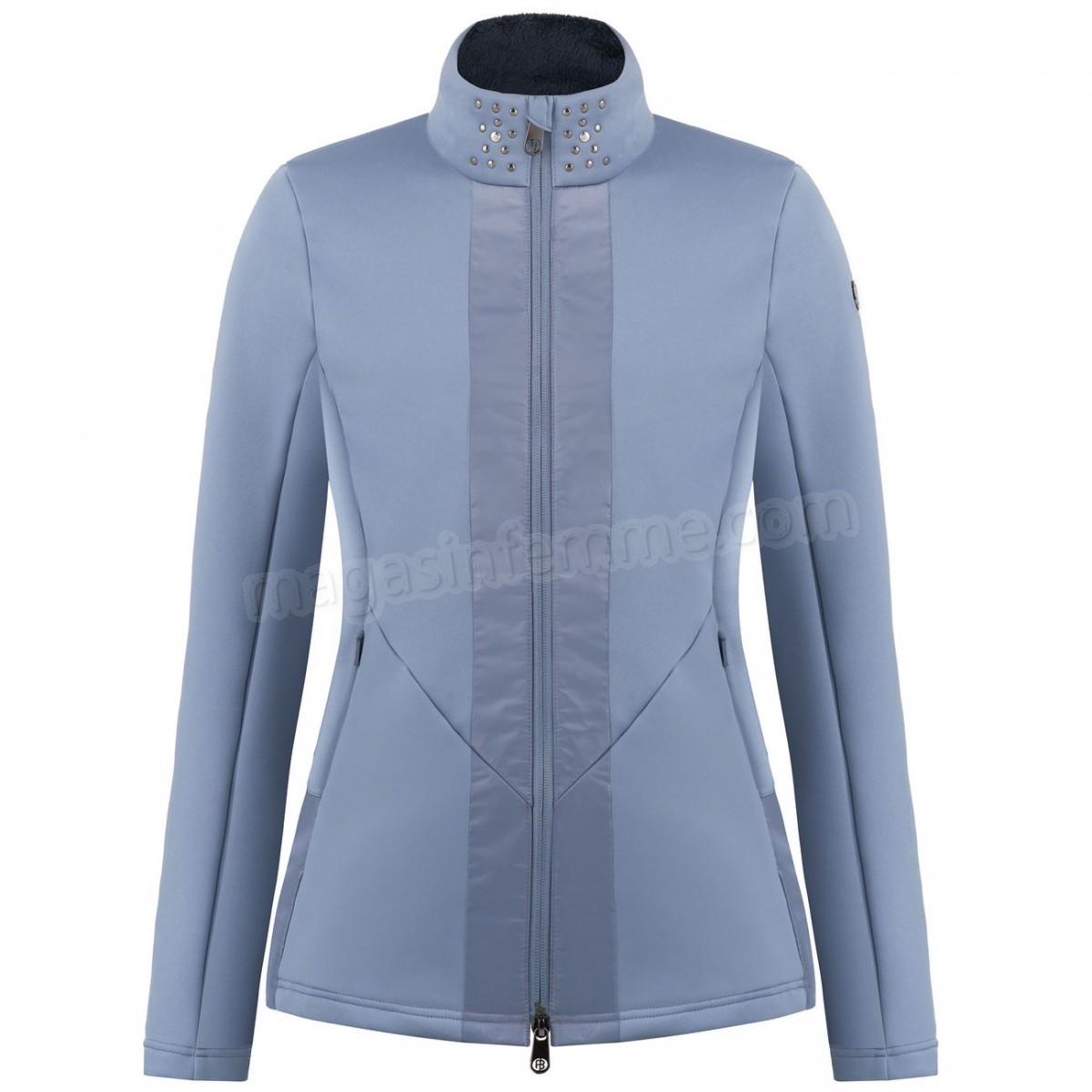 Poivre Blanc-Sports d'hiver femme POIVRE BLANC Veste En Polaire Poivre Blanc Hybrid Stretch Fleece Jacket 1702 Shadow Blue Femme en solde - -0