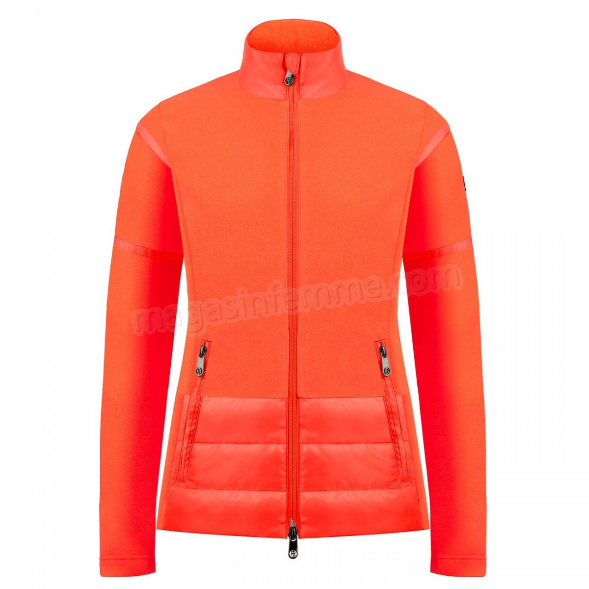 Poivre Blanc-Sports d'hiver femme POIVRE BLANC Veste Polaire Poivre Blanc Hybrid Fleece Jacket 1601 Lava Orange Femme en solde - -0