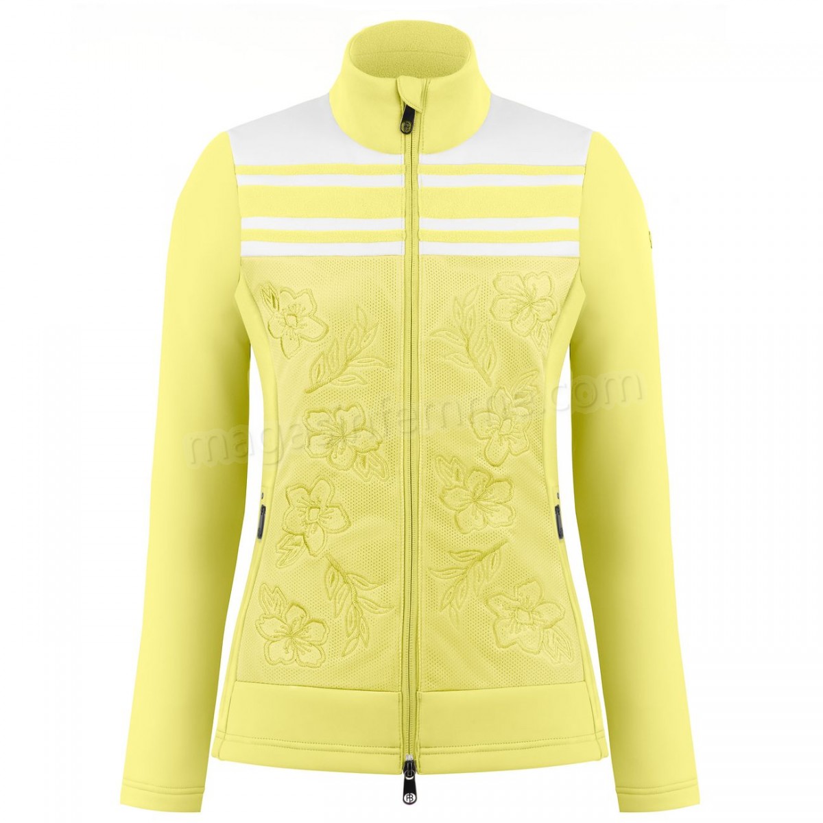 Poivre Blanc-Sports d'hiver femme POIVRE BLANC Veste Polaire Poivre Blanc Hybrid Stretch Fleece Jacket 1605 Multico Yellow Femme en solde - -0