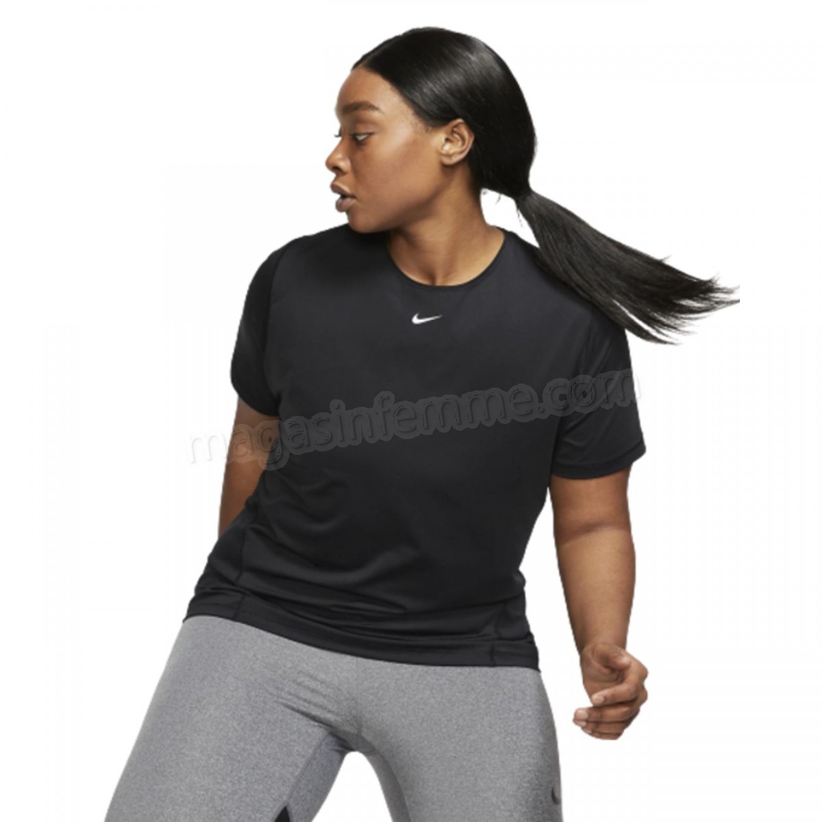 Nike-TEE-SHIRT femme NIKE Nike Pro (grande taille) en solde - -3