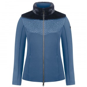 Poivre Blanc-Sports d'hiver femme POIVRE BLANC Veste En Polaire Poivre Blanc Hybrid Stretch Fleece Jacket 1600 Multico Blue Femme en solde