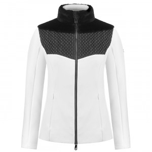 Poivre Blanc-Sports d'hiver femme POIVRE BLANC Veste En Polaire Poivre Blanc Hybrid Stretch Fleece Jacket 1600 Multico White Femme en solde