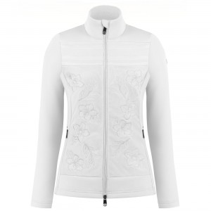 Poivre Blanc-Sports d'hiver femme POIVRE BLANC Veste En Polaire Poivre Blanc Hybrid Stretch Fleece Jacket 1605 White Femme en solde