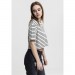 Urban Classics-Mode- Lifestyle femme URBAN CLASSICS T-shirt Court Rayé Urban Classics Mariniere Blanc Noir en solde - 5